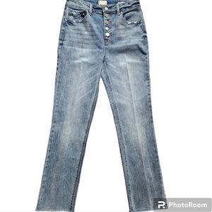 Highrise button up Jean cropped straight wonderly 6 High-waisted